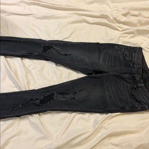 rue 21 black jeans with rips size 2